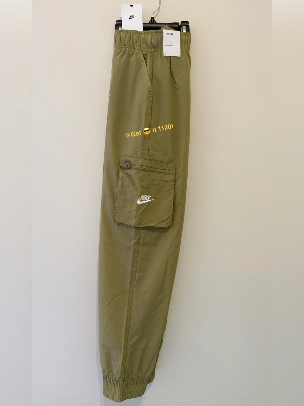 Nike Sportswear Big Kids' (Girls') Woven Cargo Pants DD6285-276 Olive Size XL